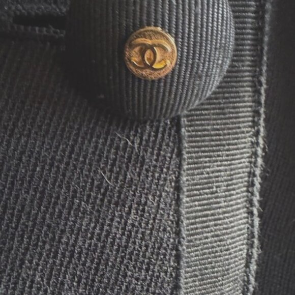 Vintage Chanel Boutique Black Double Placket Jacket 1991 Size 40 - Picture 4 of 10